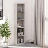 vidaXL Bibliotecă cu 5 rafturi, gri beton, 40x24x175 cm lemn prelucrat