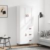 vidaXL Dulap &icirc;nalt, alb, 69,5x34x180 cm, lemn compozit