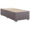 vidaXL Pat box spring cu saltea, gri, 90x200 cm, piele ecologică