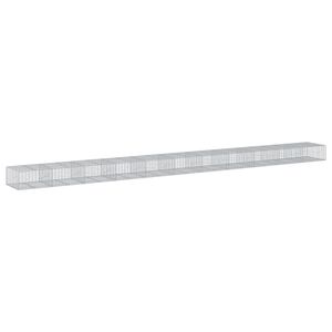 vidaXL Coș gabion cu capac, 1100x100x50 cm, fier galvanizat