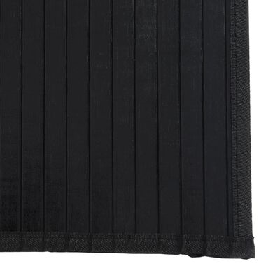 vidaXL Covor dreptunghiular, negru, 100x100 cm, bambus