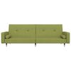 vidaXL Canapea extensibilă cu 2 locuri, 2 perne, verde deschis catifea