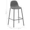 vidaXL Set mobilier de bar, 3 piese, gri taupe, material textil