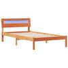 vidaXL Cadru de pat Maroniu cerat 90 x 190 cm Lemn de pin masiv