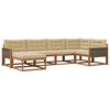 vidaXL Set de canapele de exterior 6 buc. Natural și Bej