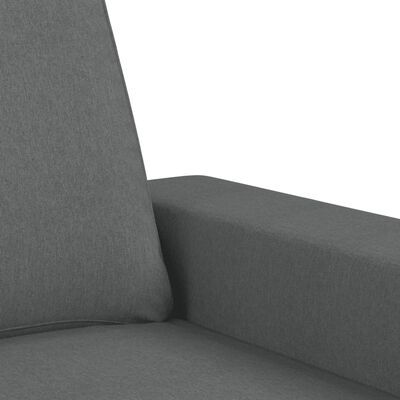 vidaXL Set de canapele, 2 piese, gri închis, material textil