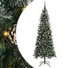 vidaXL Brad de Crăciun artificial Verde 210 cm PVC, plastic și oțel