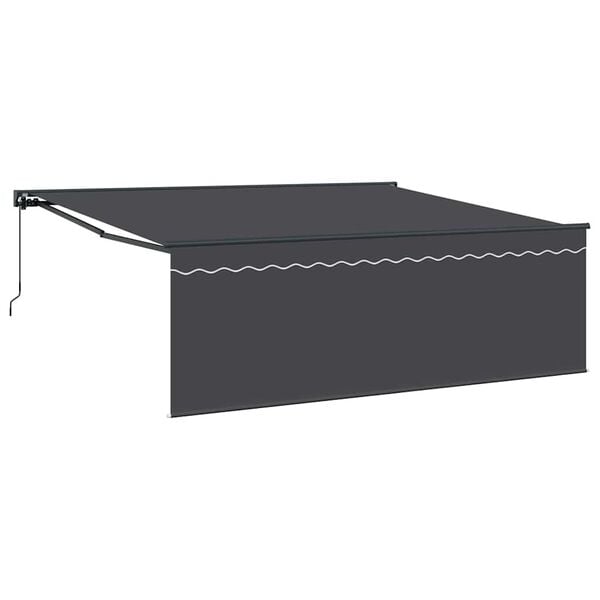 vidaXL Cortina Retractabilă Manual Antracit 400 &times; 300 cm