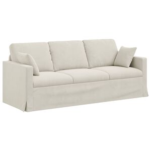 vidaXL Canapea Crem 198 x 78 x 80 cm Catifea