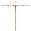 vidaXL Parasol de Grădină Alb crem &Oslash; 270 x 260 cm Bambus
