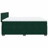 vidaXL Pat box spring cu saltea, verde &icirc;nchis, 200x200 cm, catifea