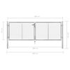 vidaXL Poartă de grădină din oțel galvanizat, 300x75 cm, argintiu