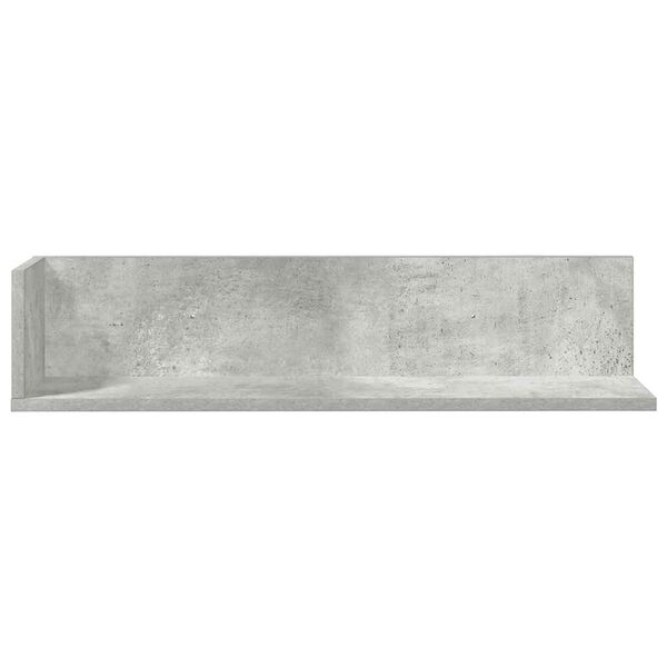 vidaXL Rafturi perete 2 buc. gri beton 75x16,5x16,5 cm lemn prelucrat