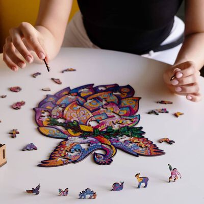 UNIDRAGON Puzzle Fairy Bird, king size, 297 piese, 30x39 cm, lemn