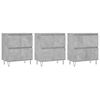 vidaXL Servante, 3 piese, gri beton, lemn prelucrat