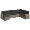vidaXL Set canapele de grădină cu perne, 8 piese, gri, poliratan