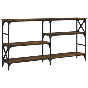 vidaXL Măsuță consolă, stejar fumuriu, 150x29x76,5 cm, lemn prelucrat