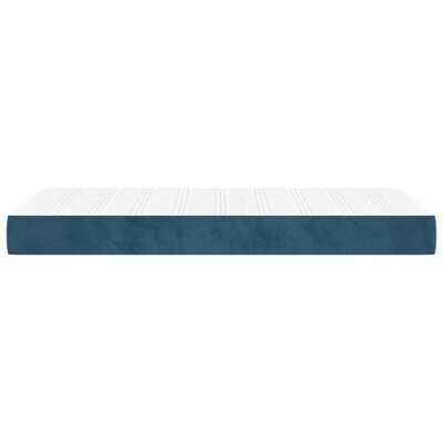 vidaXL Saltea de pat cu arcuri, albastru închis, 90x200x20 cm, catifea