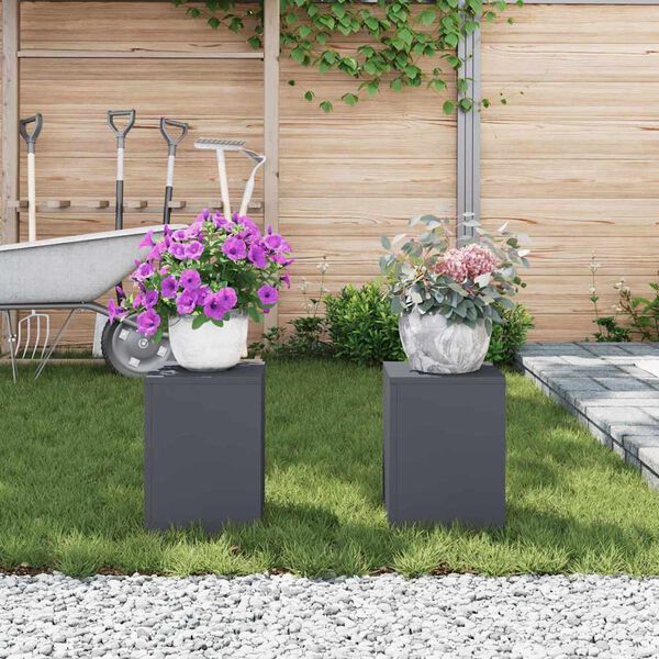 vidaXL Suport pentru plante 2 pcs Antracit 24 x 24 x 35 cm Oțel