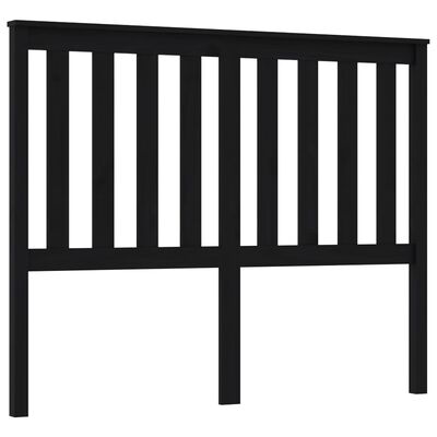 vidaXL Tăblie de pat, negru, 126x6x101 cm, lemn masiv de pin