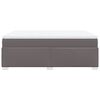 vidaXL Pat box spring cu saltea, gri, 160x200 cm, piele ecologică