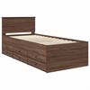 vidaXL Daybed cu sertar Stejar maro și negru 90 x 200 cm Lemn compozit