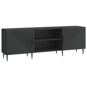 vidaXL Cabinet TV Negru 150 x 31 x 50 cm Lemn prelucrat