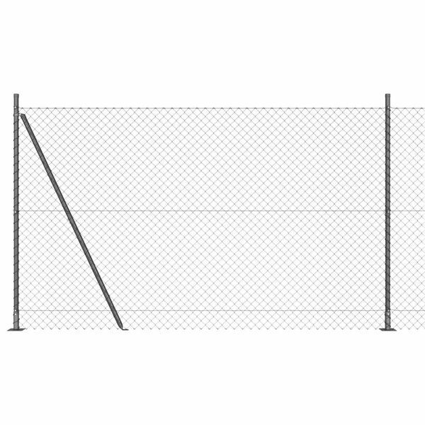 vidaXL St&acirc;lp de gard. Gri 10 x 1,6 m (mesh 40 x 40 mm) Oțel și PVC