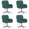 vidaXL Scaune birou cu rotire 4 buc. 54 x 58 x 90 cm Verde &icirc;nchis