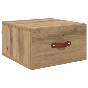 vidaXL Noptieră suspendată 35 x 35 x 20 cm Lemn prelucrat