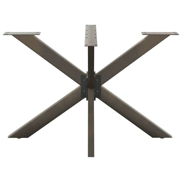 vidaXL Picior masă de sufragerie &icirc;n formă de păianjen, negru, 120x68x(72-73) cm, oțel