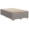 vidaXL Pat box spring cu saltea, taupe, 120x190 cm material textil