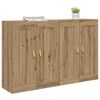 vidaXL Cabinet suspendat 2 pcs Stejar Artizanal 69,5 x 34 x 90 cm