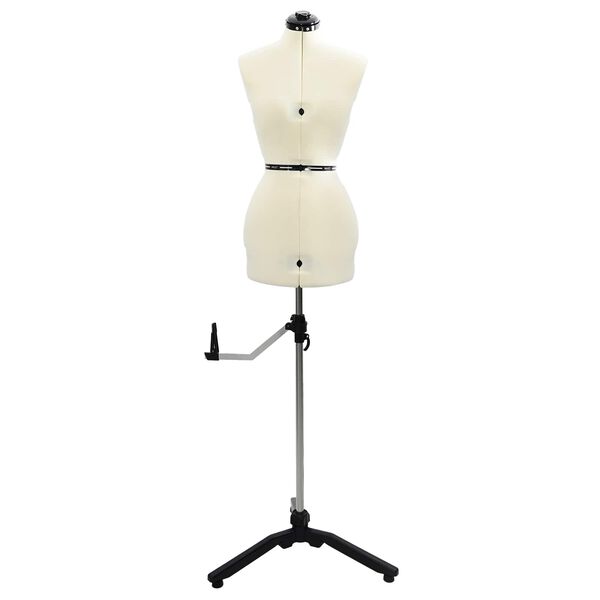 vidaXL Formă Rochie Ajustabilă pentru Femei Crem s Catifea