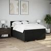 vidaXL Pat box spring cu saltea, negru, 160x200 cm, textil