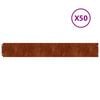 vidaXL Borduri de gazon 50 buc. 15x103 cm oțel Corten flexibil