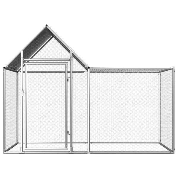 vidaXL Coteț pentru păsări, 2 x 1 x 1,5 m, oțel galvanizat