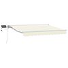 vidaXL Cadru manual de marchiză cu LED-uri Crema și Alb 2,5 x 2 m