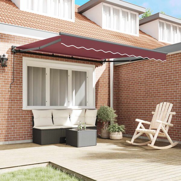 vidaXL Cortina Retractabilă Burgundy 300 x 250 cm Aluminiu și țesătură