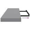 vidaXL Rafturi de perete suspendate, 4 buc., gri, 90x23,5x3,8 cm, MDF
