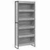 vidaXL Dulap pentru cărți 80 x 30 x 189,5 cm Lemn prelucrat Gri Sonoma