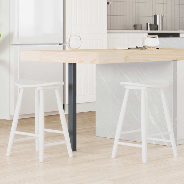 vidaXL Scaune de dining 2 pcs Alb 46 x 37 x 63 cm