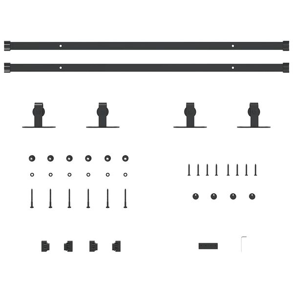vidaXL Set uși glisante pentru dulap 183 cm oțel carbon