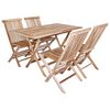 vidaXL Set de Mobilier pentru Grădină 5 buc. natural Lemn solid de tec