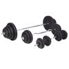 vidaXL Bancă fitness cu rastel greutăți, set haltere/gantere, 120 kg