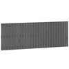 vidaXL Tăblie de pat pentru perete, gri, 166x3x60 cm, lemn masiv pin