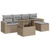 vidaXL Set canapele de grădină cu perne, 6 piese, bej, poliratan