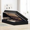 vidaXL Pat cu storage cu saltea Negru 120 x 190 cm Catifea