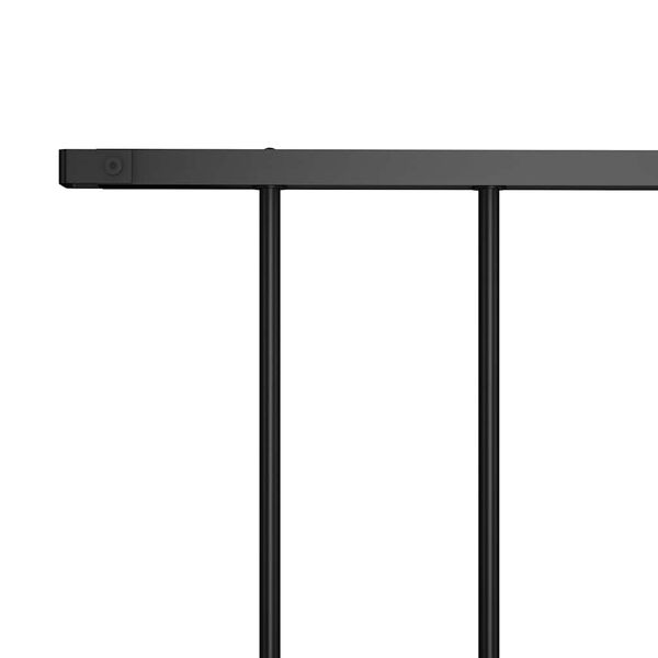 vidaXL Panou de gard din oțel vopsit &icirc;n c&acirc;mp electrostatic, 1,63x1 m, negru