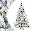 vidaXL Brad de Crăciun artificial cu ramuri articulare Alb 210 cm